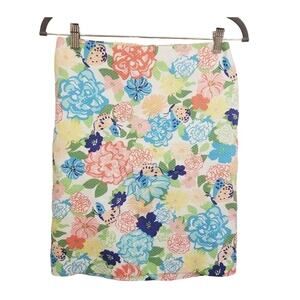 Talbots Size 2‎ Petite Floral Butterfly Print Pencil Skirt